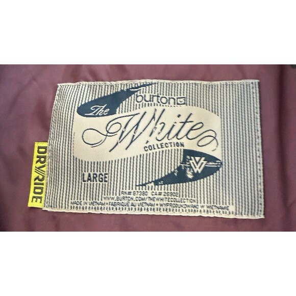 Burton The White Collection Women’s Snowboard Jacket Plaid Hooded L Dryride - Picture 3 of 13